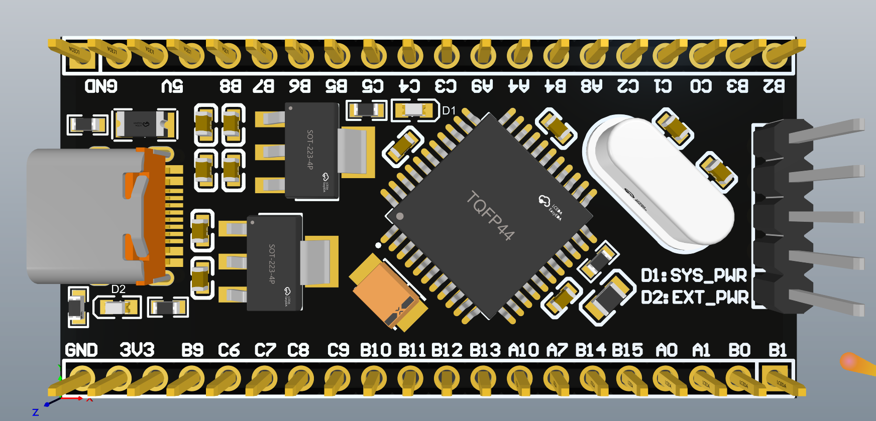 TECKIO dsPIC33 PCB V1I2